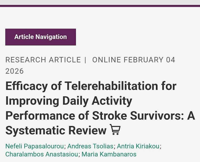 Efficacy of Telerehabilitation for Improving Daily Activity Performance of Stroke Survivors: A Systematic Review