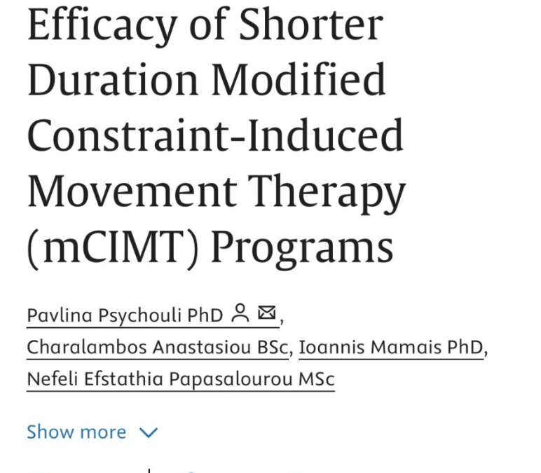 Systematic Review and Meta-analysis of the Efficacy of Shorter Duration Modified Constraint-Induced Movement Therapy (mCIMT) Programs